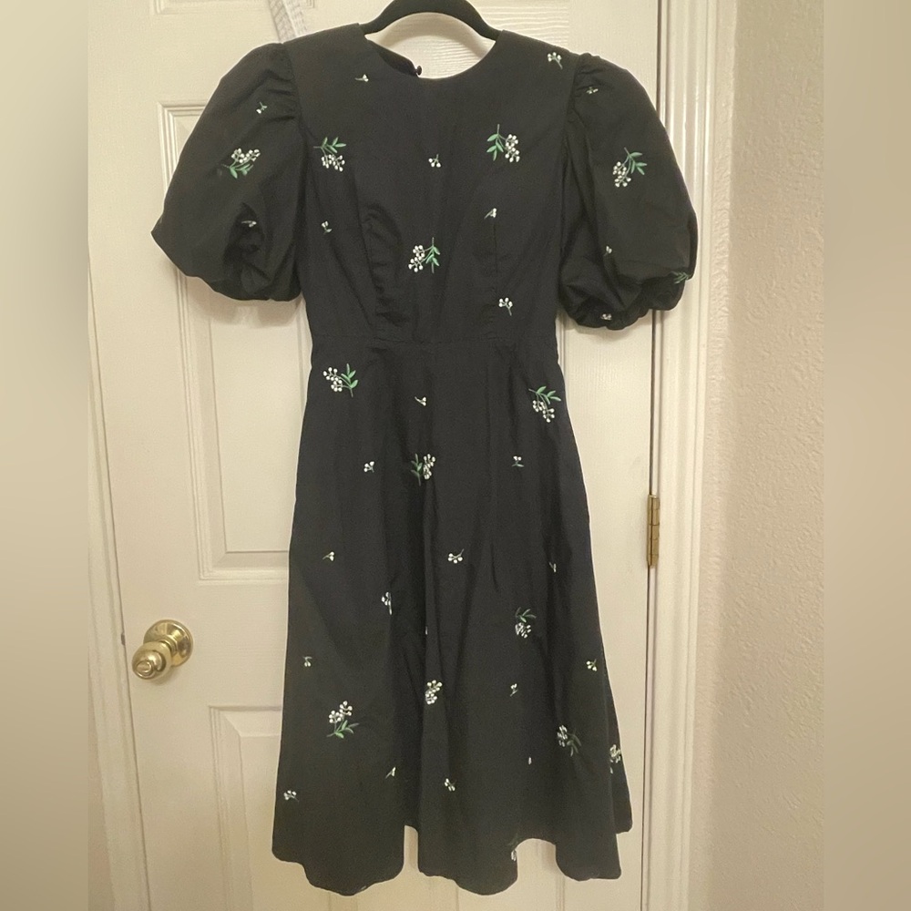 Juliet Padded Embroidered Open Back Dress